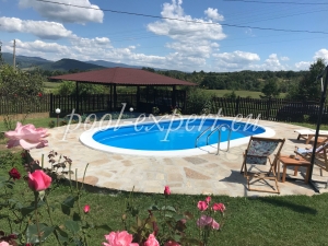 Oval swimming pool 700 x 350 x 150 cm, Elena